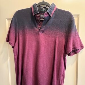 Vintage Ted Baker Ombre Mens Polo Size: 4. Medium
